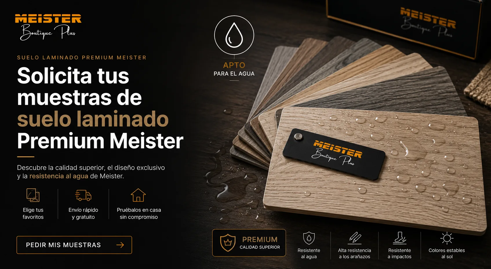 Muestras de suelos laminados MEISTER