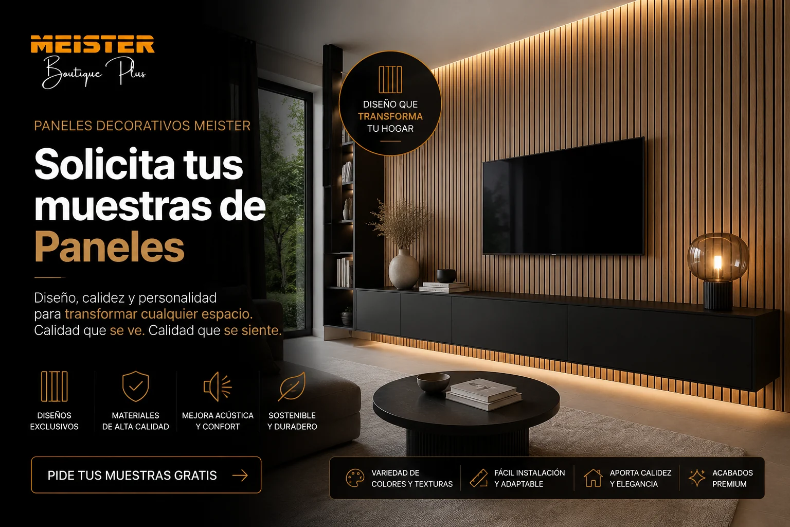 Muestras de paneles y revestimientos MEISTER en Lugo