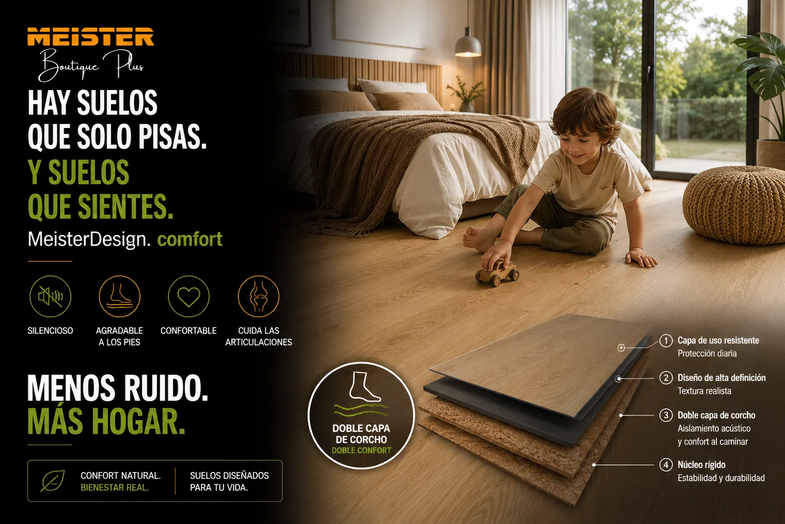 MeisterDesign comfort con doble capa de corcho