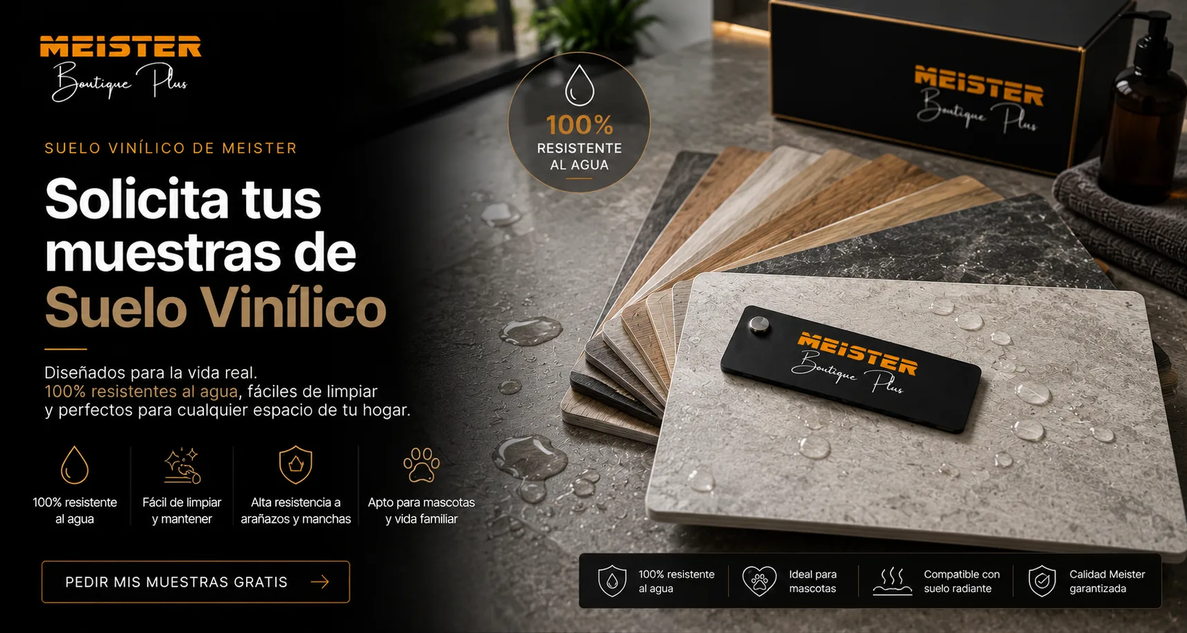 Solicita muestras de suelo vinílico y suelo de diseño MEISTER
