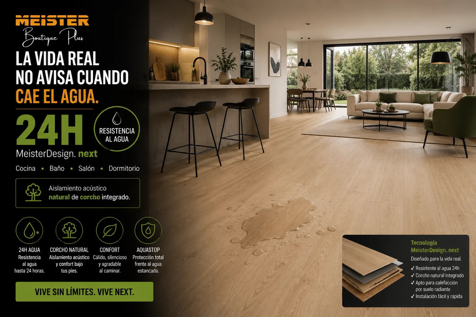 MeisterDesign next con corcho natural y resistencia al agua